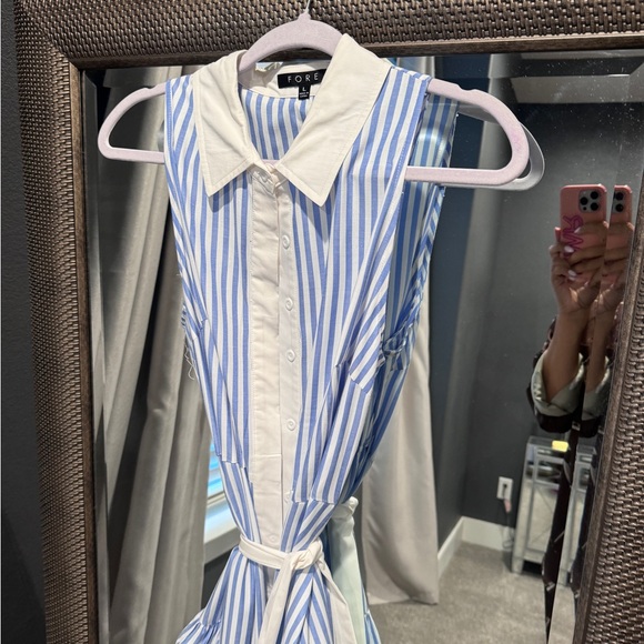 Striped Oxford Maxi Dress - Picture 5 of 7